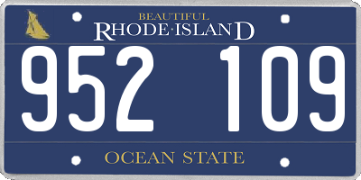 RI license plate 952109