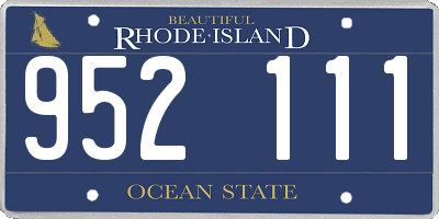 RI license plate 952111