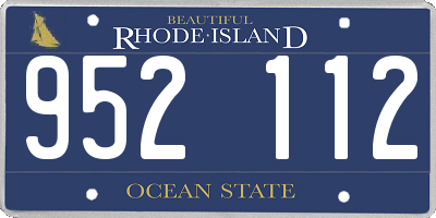 RI license plate 952112