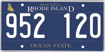 RI license plate 952120