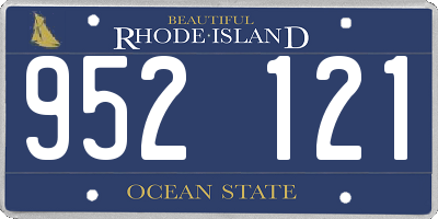 RI license plate 952121
