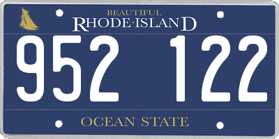 RI license plate 952122