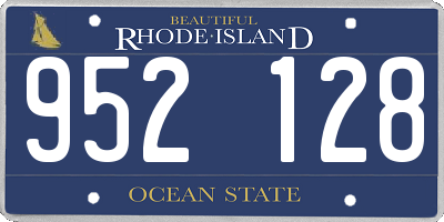 RI license plate 952128