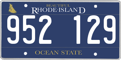 RI license plate 952129