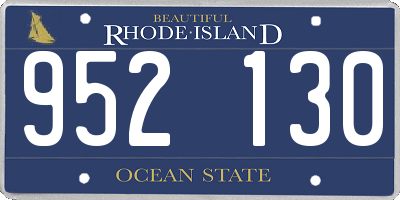 RI license plate 952130