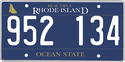 RI license plate 952134