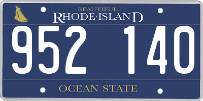 RI license plate 952140