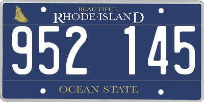 RI license plate 952145