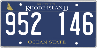 RI license plate 952146