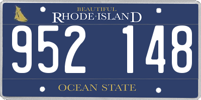 RI license plate 952148
