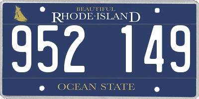 RI license plate 952149