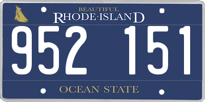 RI license plate 952151