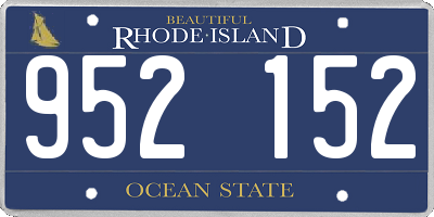 RI license plate 952152