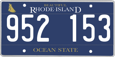 RI license plate 952153