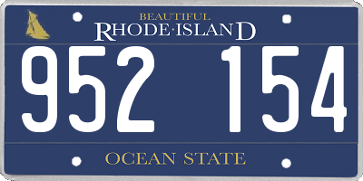 RI license plate 952154