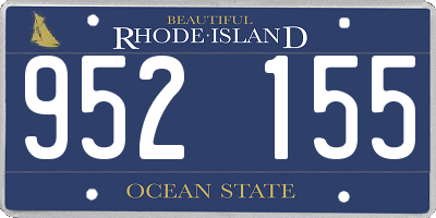 RI license plate 952155