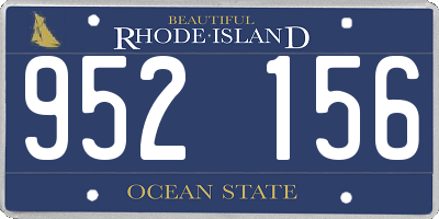 RI license plate 952156