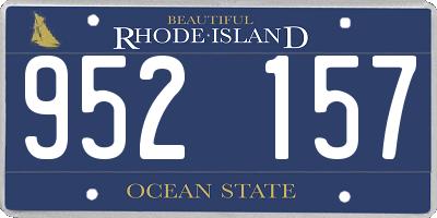 RI license plate 952157