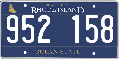 RI license plate 952158