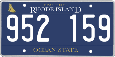 RI license plate 952159