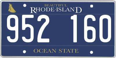 RI license plate 952160