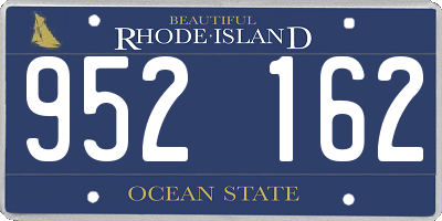 RI license plate 952162