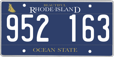 RI license plate 952163