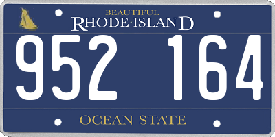 RI license plate 952164