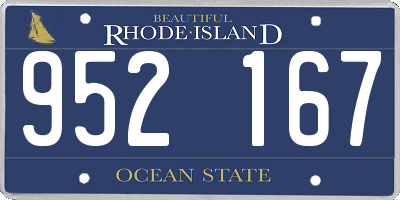 RI license plate 952167