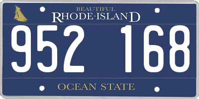 RI license plate 952168