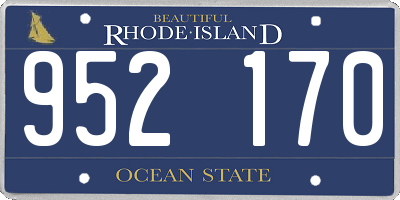 RI license plate 952170