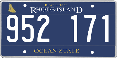RI license plate 952171