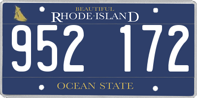 RI license plate 952172