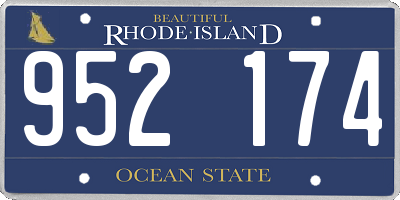 RI license plate 952174