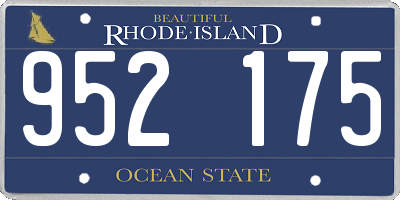 RI license plate 952175
