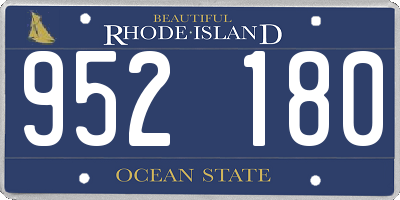 RI license plate 952180