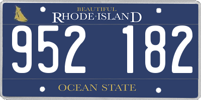 RI license plate 952182