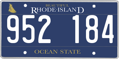 RI license plate 952184