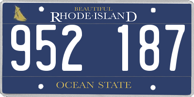 RI license plate 952187