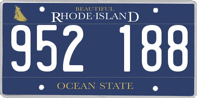 RI license plate 952188