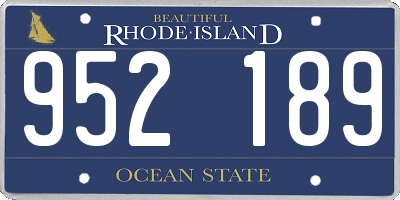 RI license plate 952189