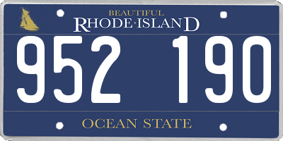 RI license plate 952190
