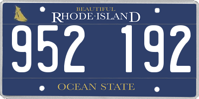 RI license plate 952192