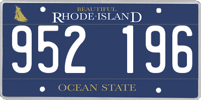 RI license plate 952196