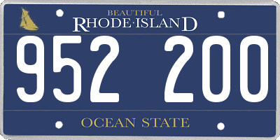 RI license plate 952200