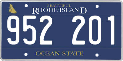 RI license plate 952201