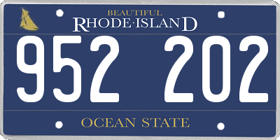 RI license plate 952202