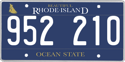 RI license plate 952210