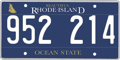 RI license plate 952214
