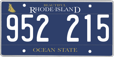 RI license plate 952215